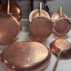 Vintage Revere Copper Cookware 8-Piece Set Limited Edition Pots Pans Lids Rare